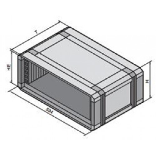 3775000, RITTAL VC Корпус,19 дюймов 7EB 534x341x500mm 1шт