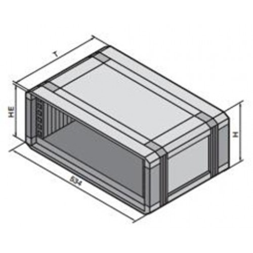 3795200, RITTAL Корпус 9EB с вентиляцией 534x430x500mm