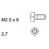 3684019, RITTAL Винт M2.5x10 + шайба, 100 шт.
