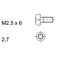 3684019, RITTAL Винт M2.5x10 + шайба, 100 шт.